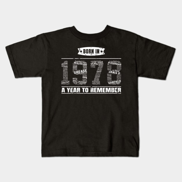 1978 Birth Year Events | 41st Birthday Gift Kids T-Shirt by shirtonaut